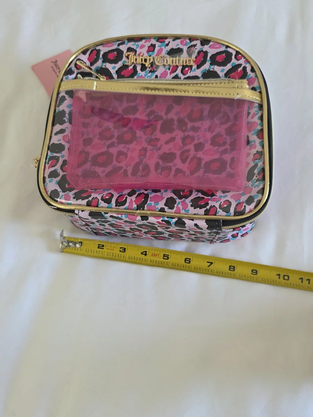 Juicy Couture Makeup Bag NWT Y2K Leopard Coquette Girlie Travel Gift Dorm Set